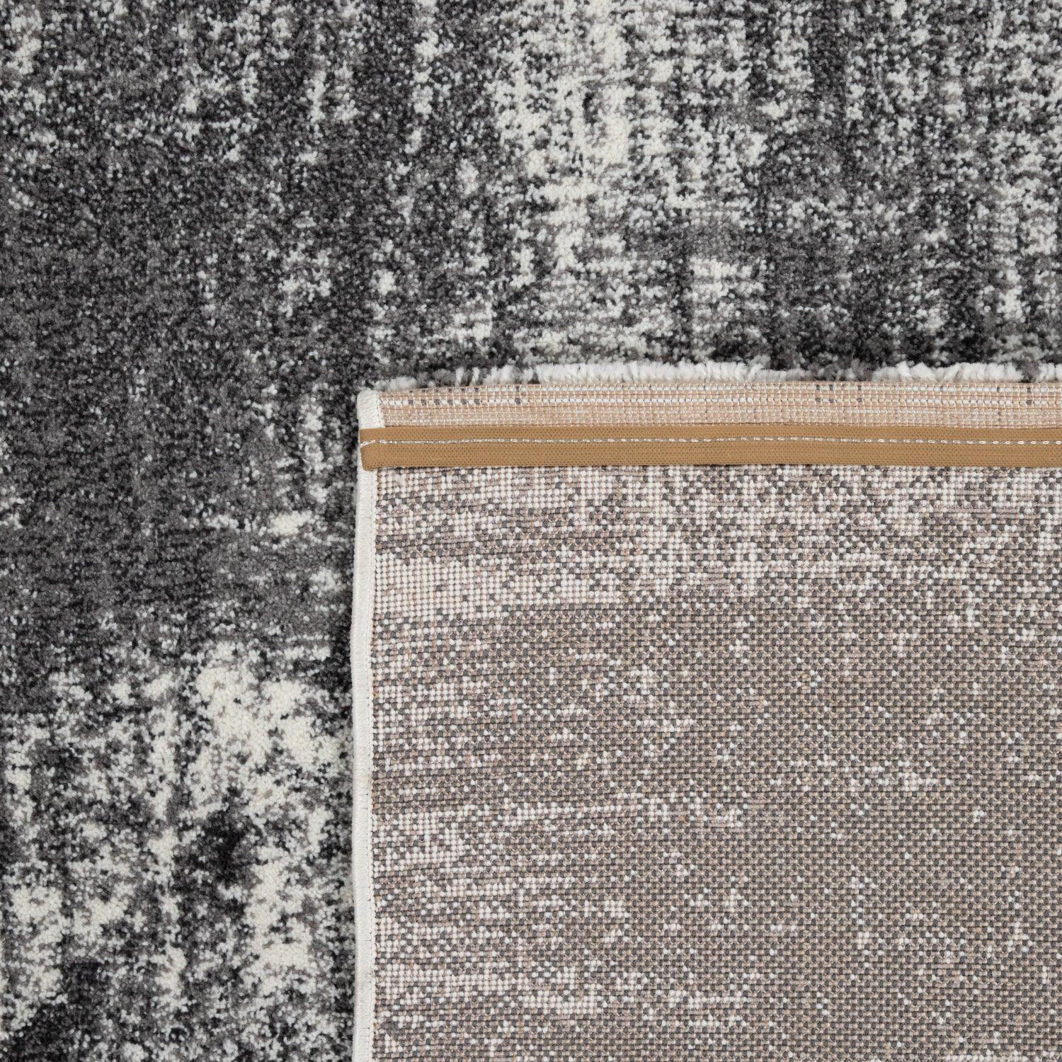 Modern Area Rug Mero Abstract Design - Black and White