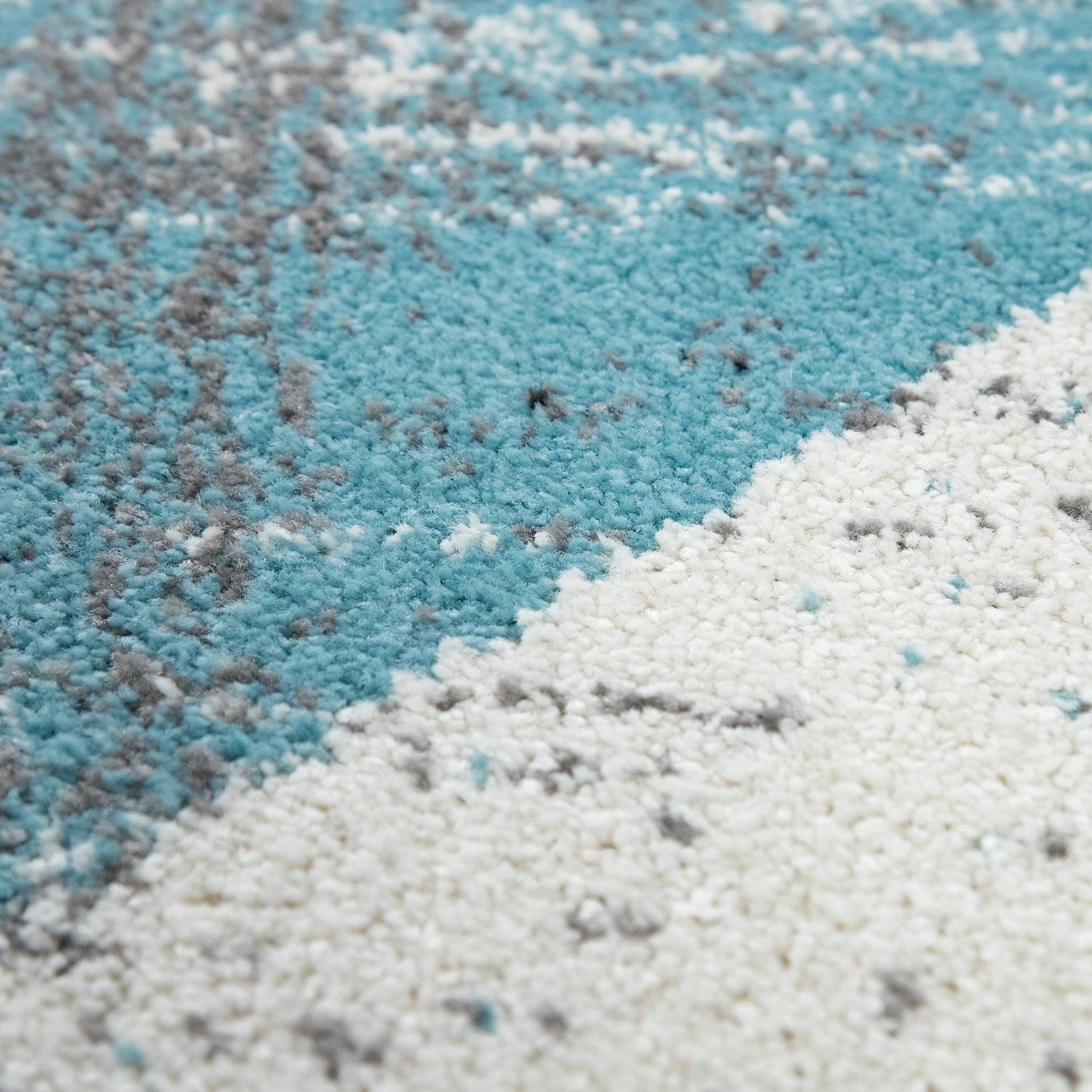 Modern Area Rug Mero Abstract Design - Grey Blue