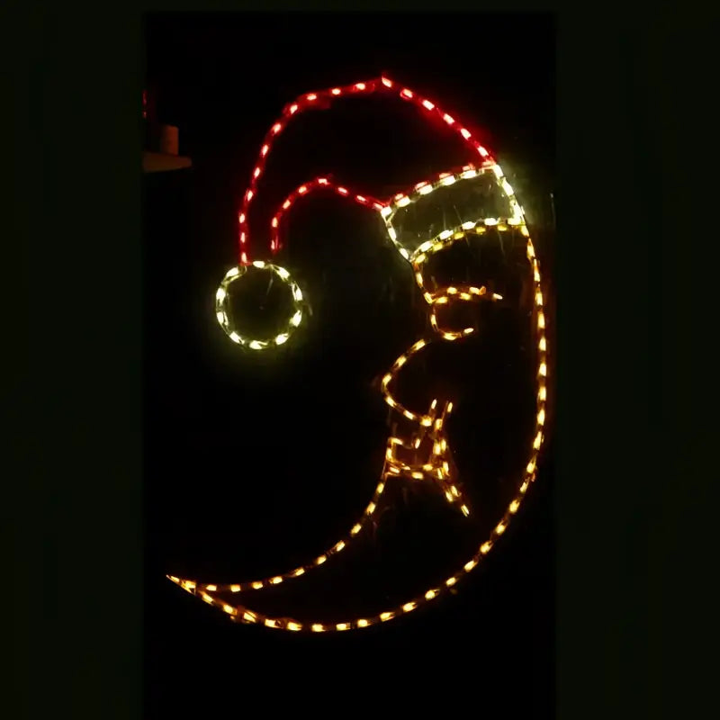 Moon with Santa Hat Hanging
