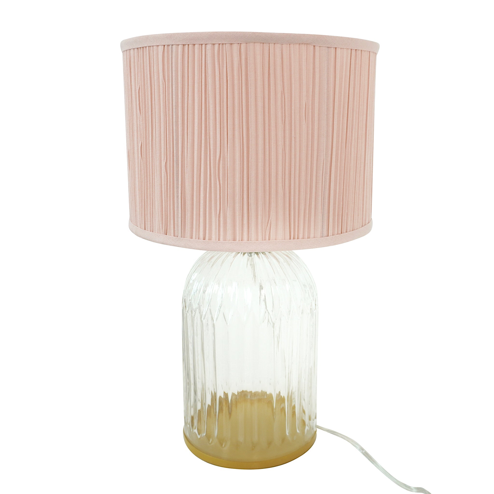 Nebulis Table Lamp Gold - Clear and Pink – Luxury Lighting – Curated b