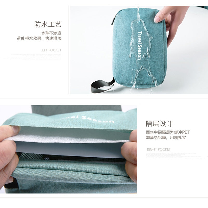 Necessaire Vanity Nylon Men Women Toilet Toiletry Kit Cosmetic Makeup Make Up Bag Case For Travel Organizer Pouch Female Neceser
