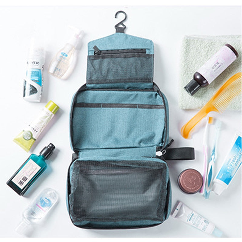 Necessaire Vanity Nylon Men Women Toilet Toiletry Kit Cosmetic Makeup Make Up Bag Case For Travel Organizer Pouch Female Neceser