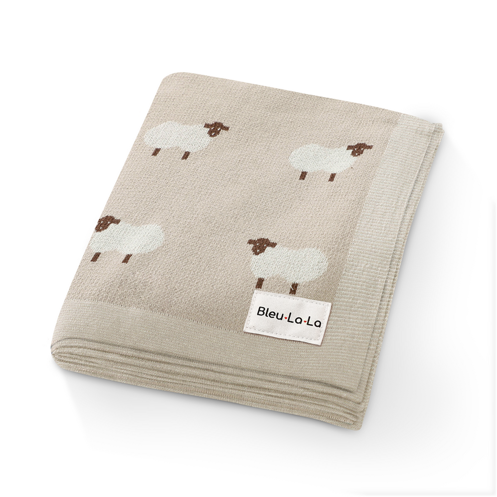 Whimsy Collection - Luxury 100% Cotton Knit Swaddle Baby Blanket