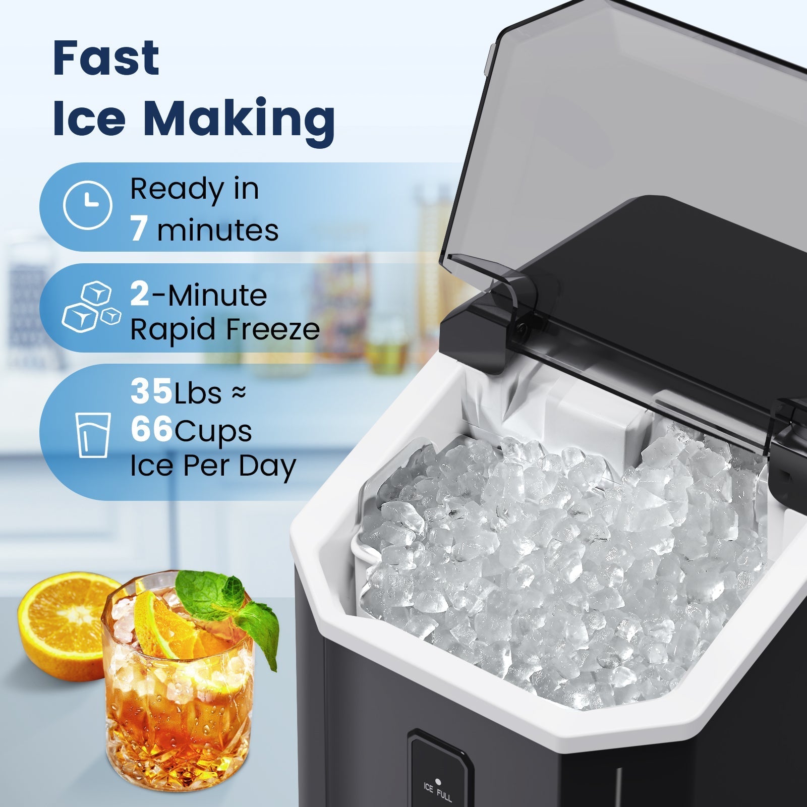 Nugget Pebble Ice Maker Countertop Z5815NA