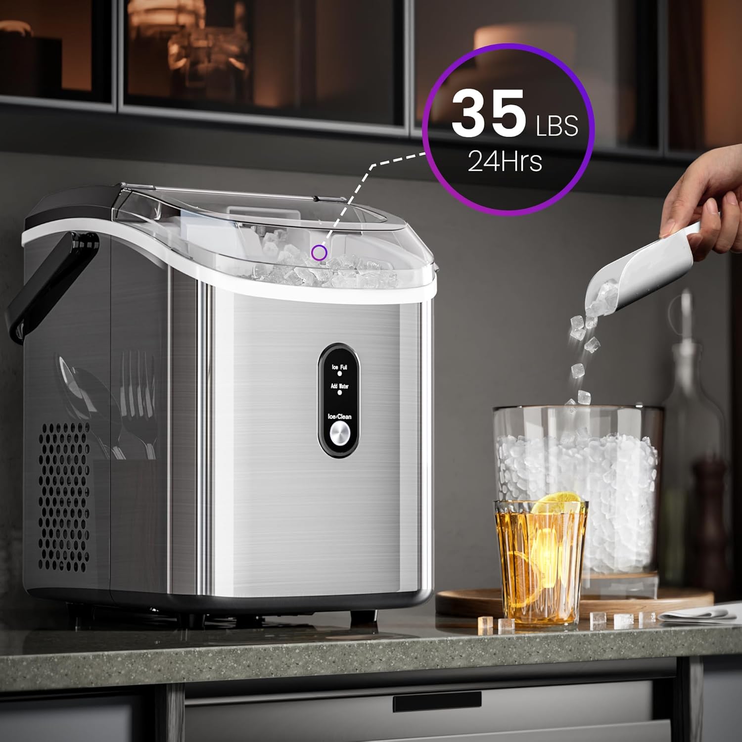 Nugget Sonic Ice Maker Stainless Steel Z5815SNH