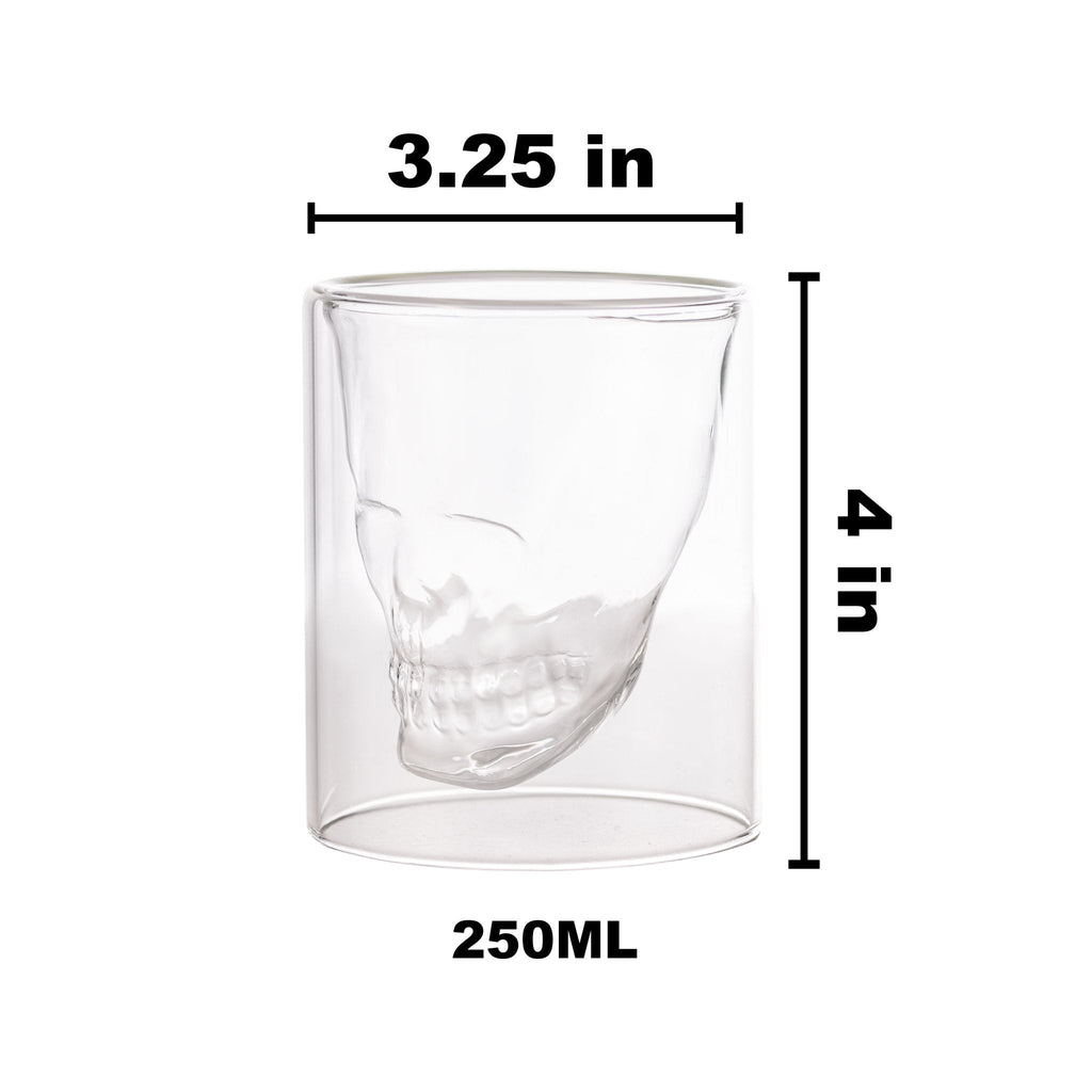 Old Fashioned Skull Glasses 8.5oz