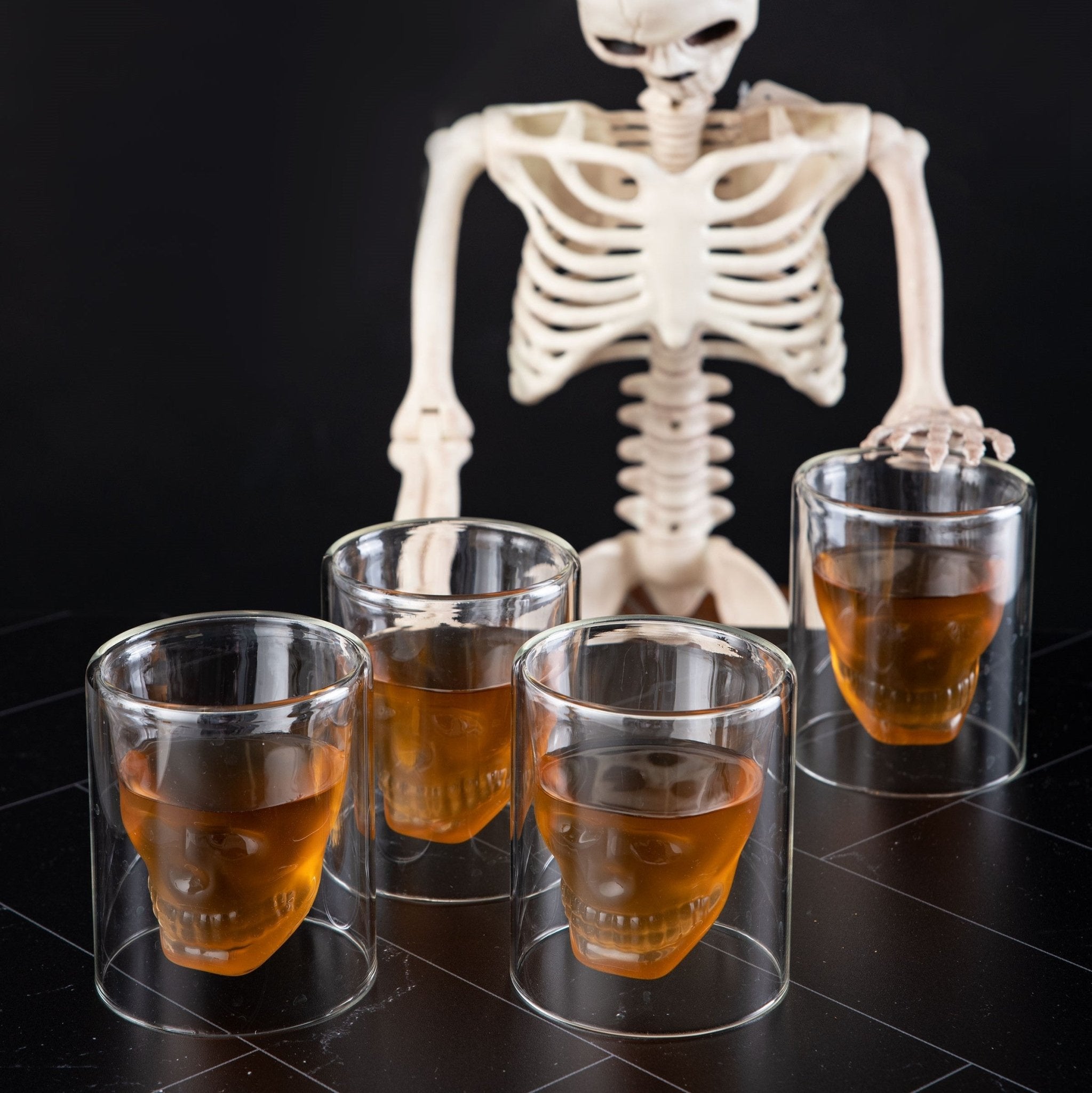 Old Fashioned Skull Glasses 8.5oz