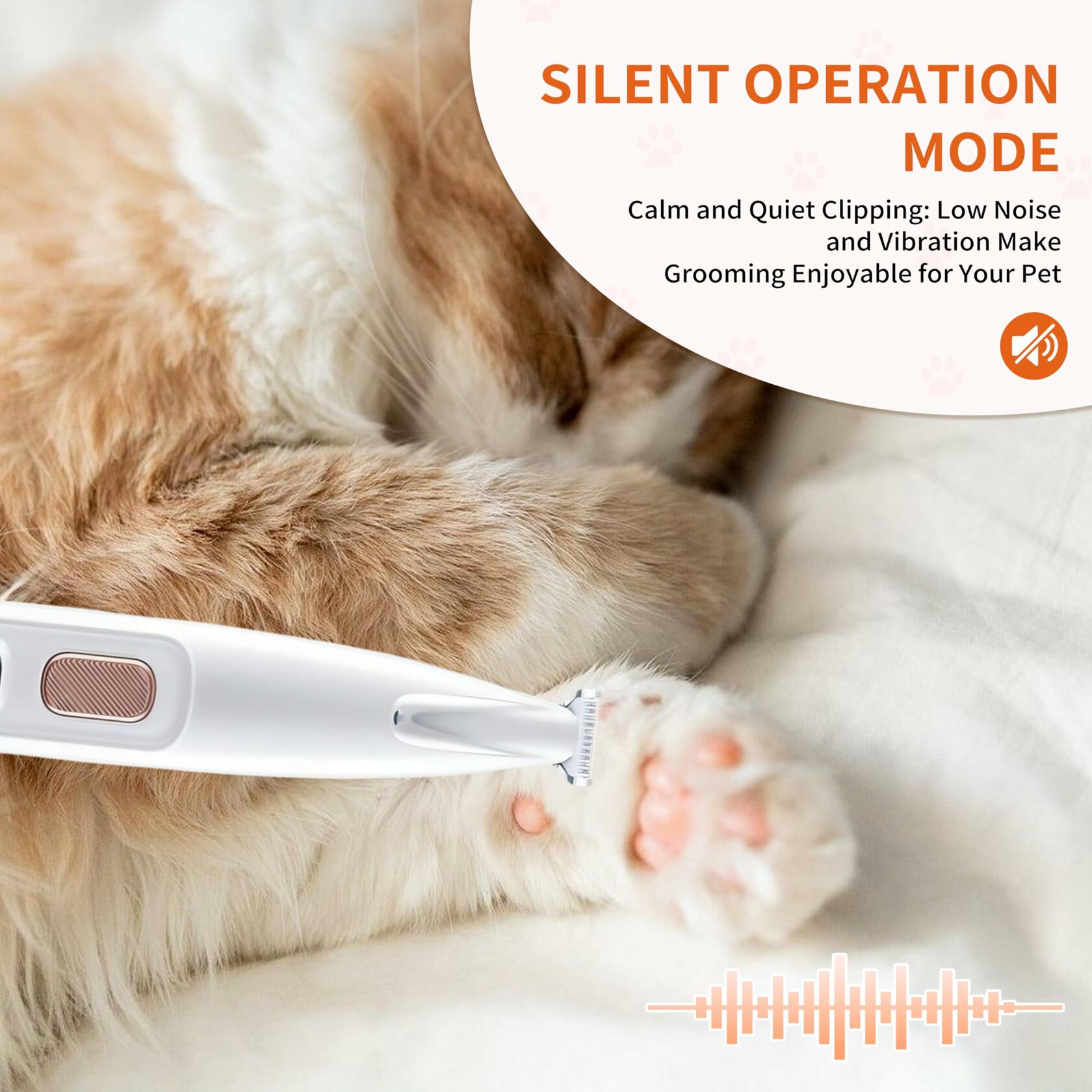 KZOCEM Pet Micro Precision Trimmer LED Light Rechargeable Waterproof Clippers