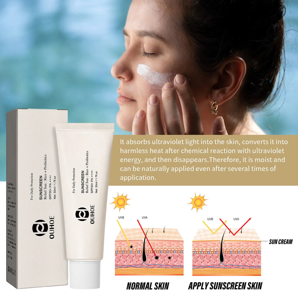 OUHOE Rice + Probiotics Sunscreen SPF 50
