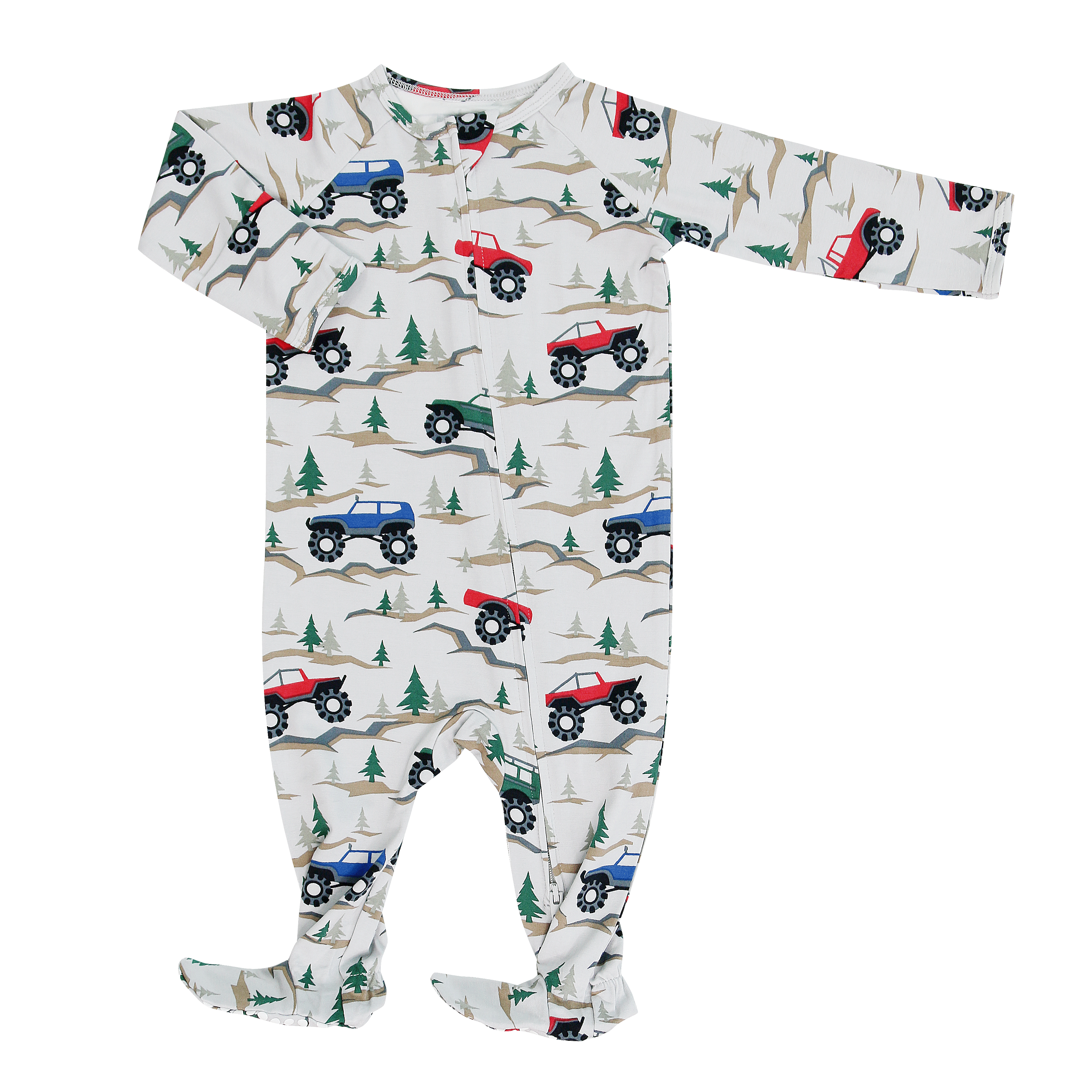 Over the River Zipper Footie