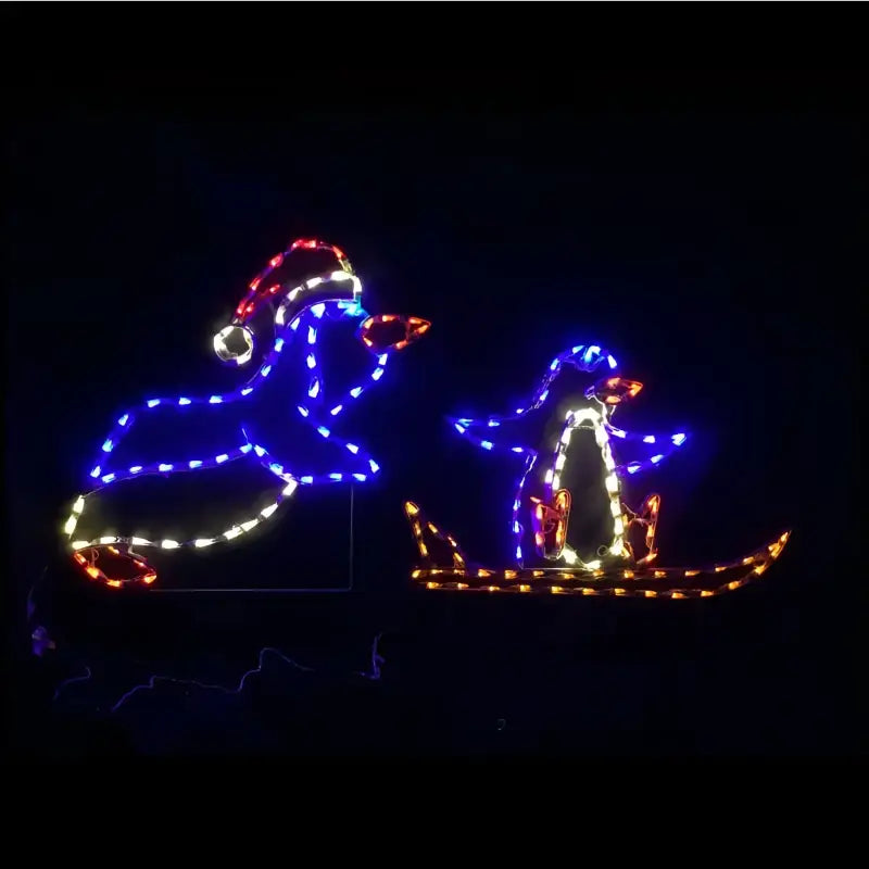Penguin Pushing Baby Sled