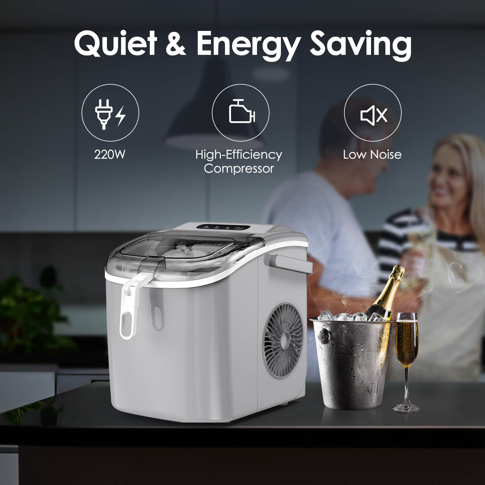 Portable Ice Maker with Handle Z5822H