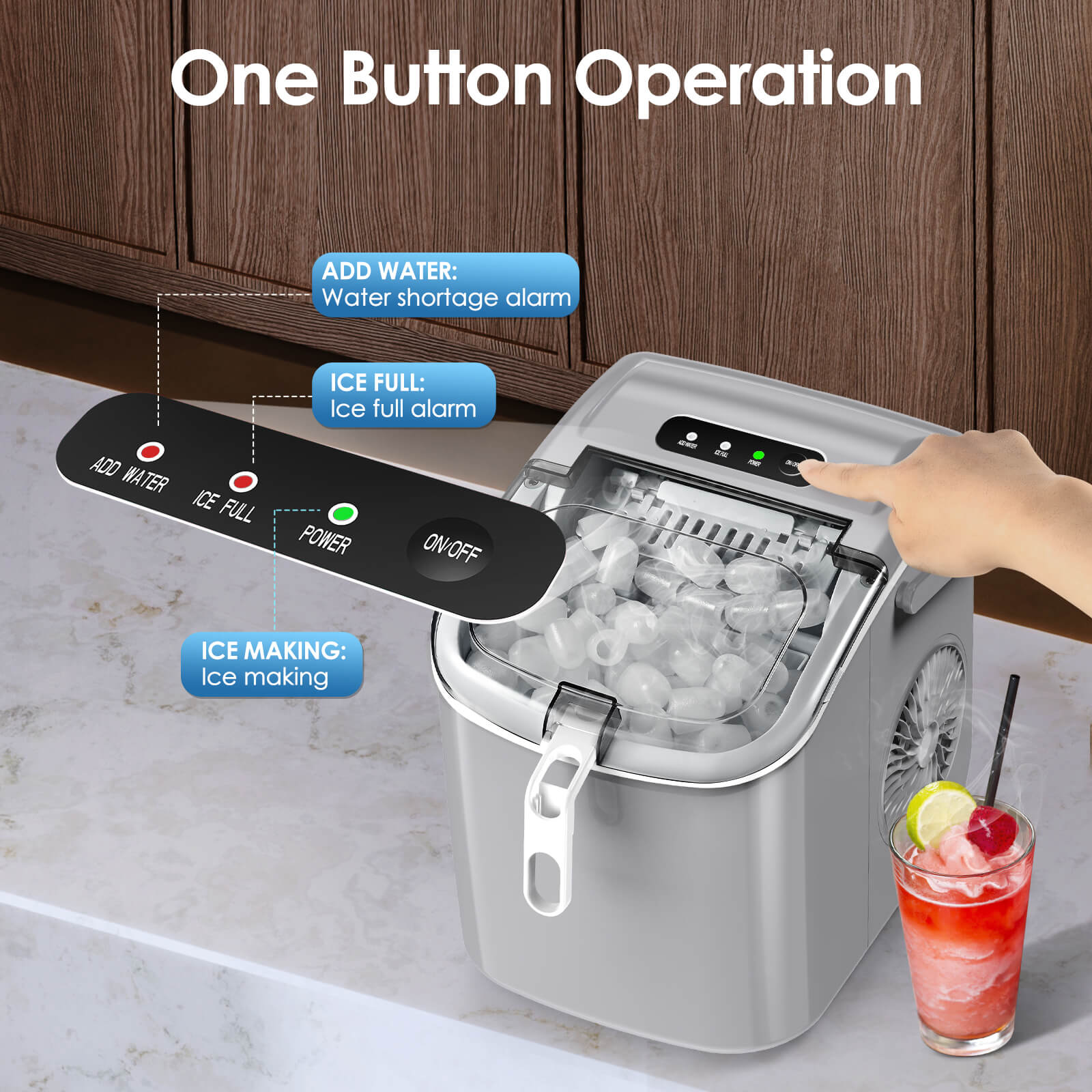 Portable Ice Maker with Handle Z5822H