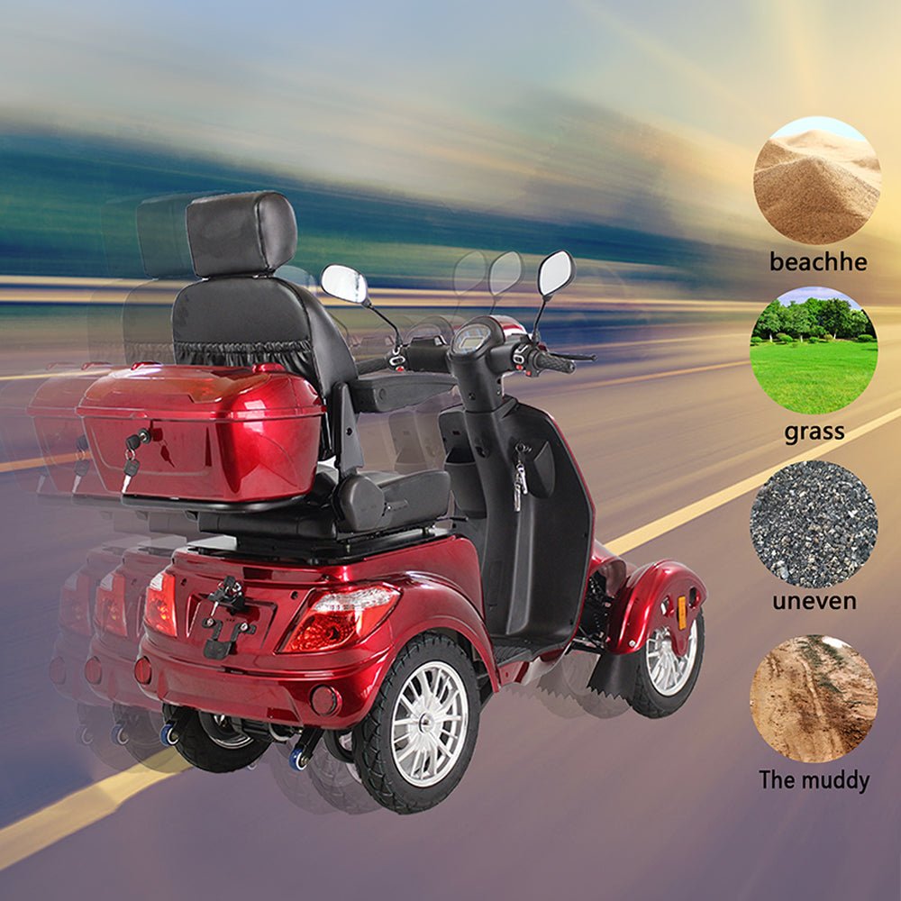 Premium 4-Wheel Electric Motorized Adults Travel Mobility Scooter For Adults, 800W (SAK94712)