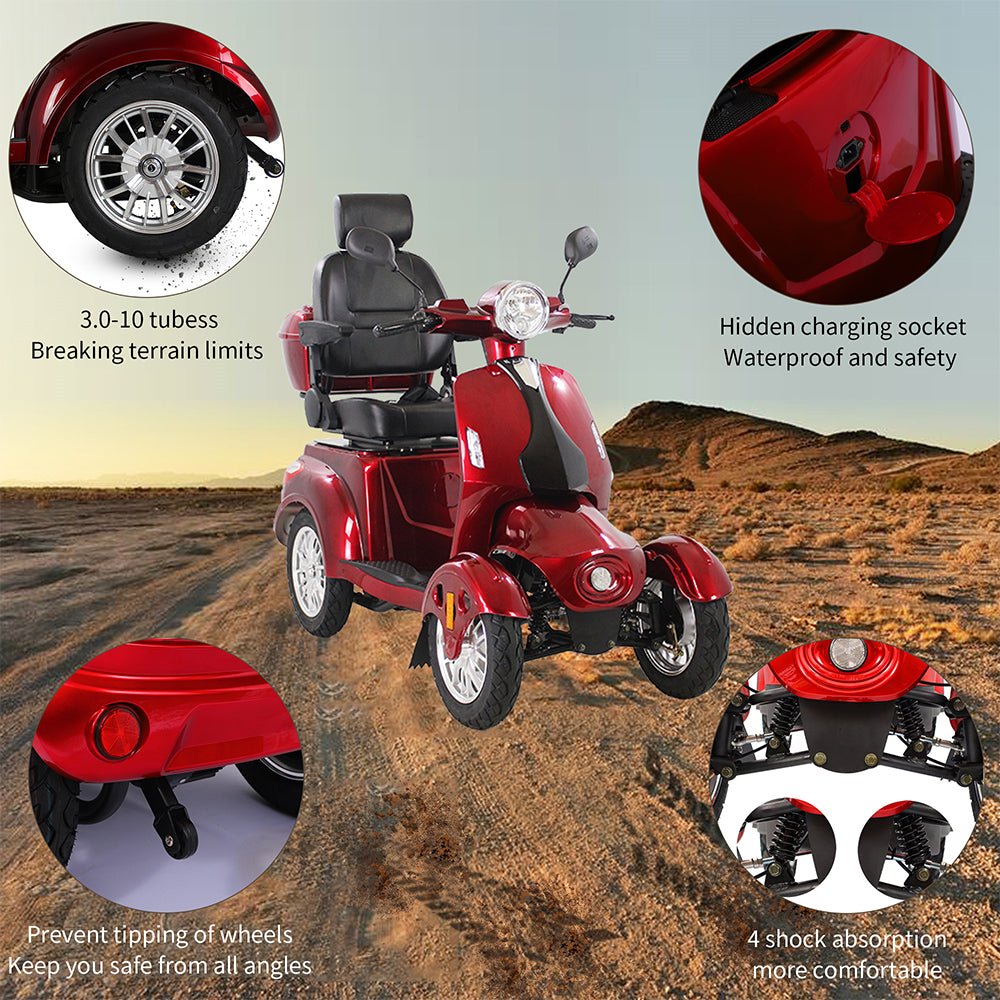 Premium 4-Wheel Electric Motorized Adults Travel Mobility Scooter For Adults, 800W (SAK94712)