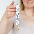 Pressed Floral Wristlet Keychain