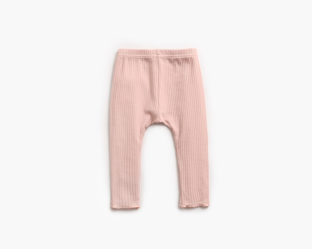 Baby Girl Solid Color Pants Leggings With Bow Decoration