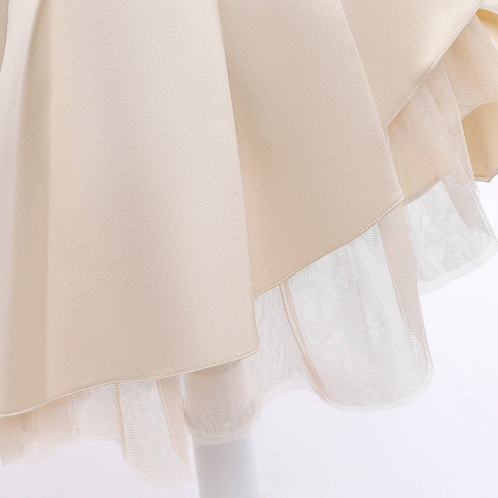 Baby Girl Flower Pattern Show Dress Birthday Party Formal Dress
