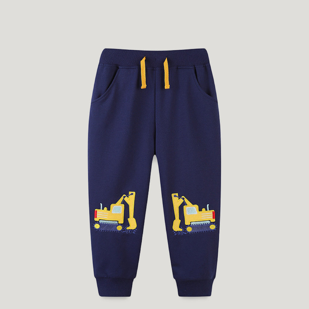Autumn Embroidered Pattern Casual Trousers