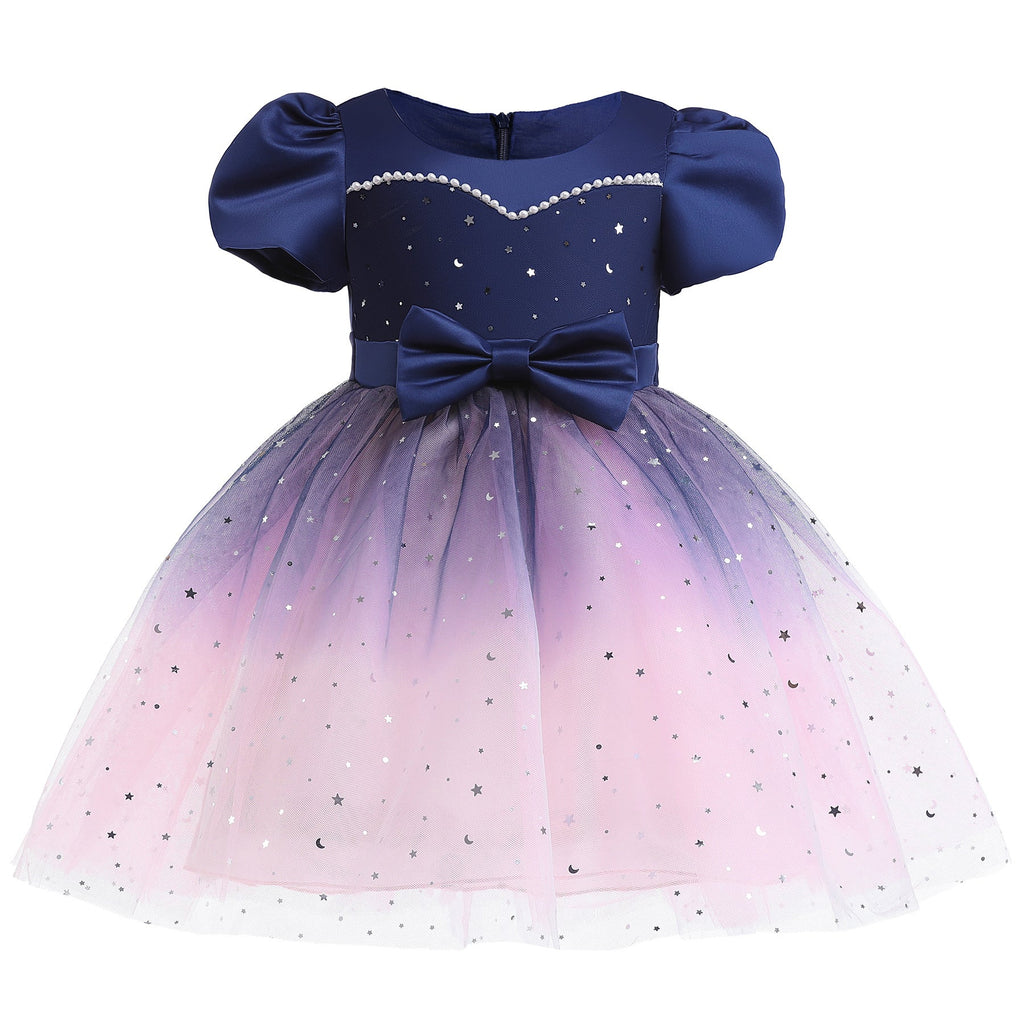 Baby Girl Frozen Elsa Princess Dress Birthday Tutu Formal Western Style Dress