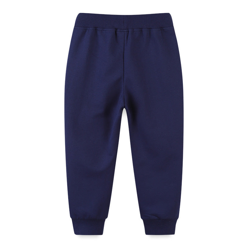 Autumn Embroidered Pattern Casual Trousers