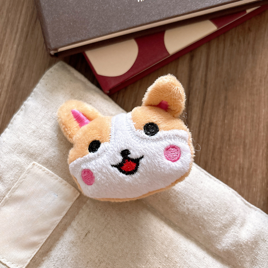 Versatile Cute Cartoon Plush Children's Hair Clip with 3D Cotton Filling