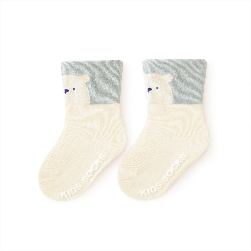 Spring Baby Breathable Animals Cartoon Color Patchwork Socks