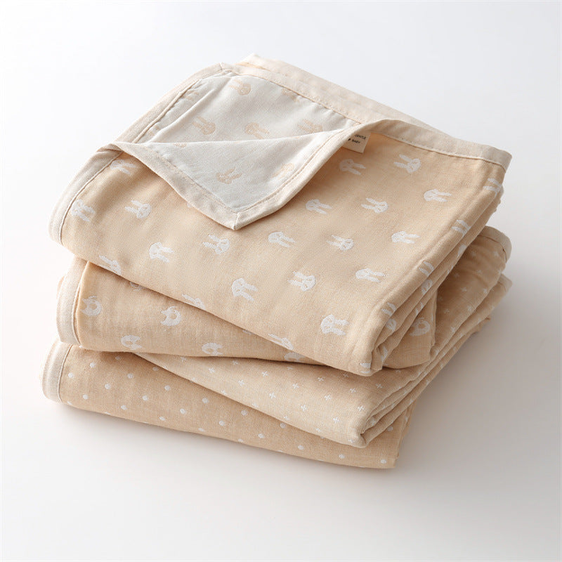 Baby Children Cartoon & Dot Graphic Pure Cotton Blanket