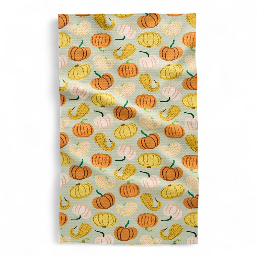 Pumpkins & Gourds Geometry Tea Towel