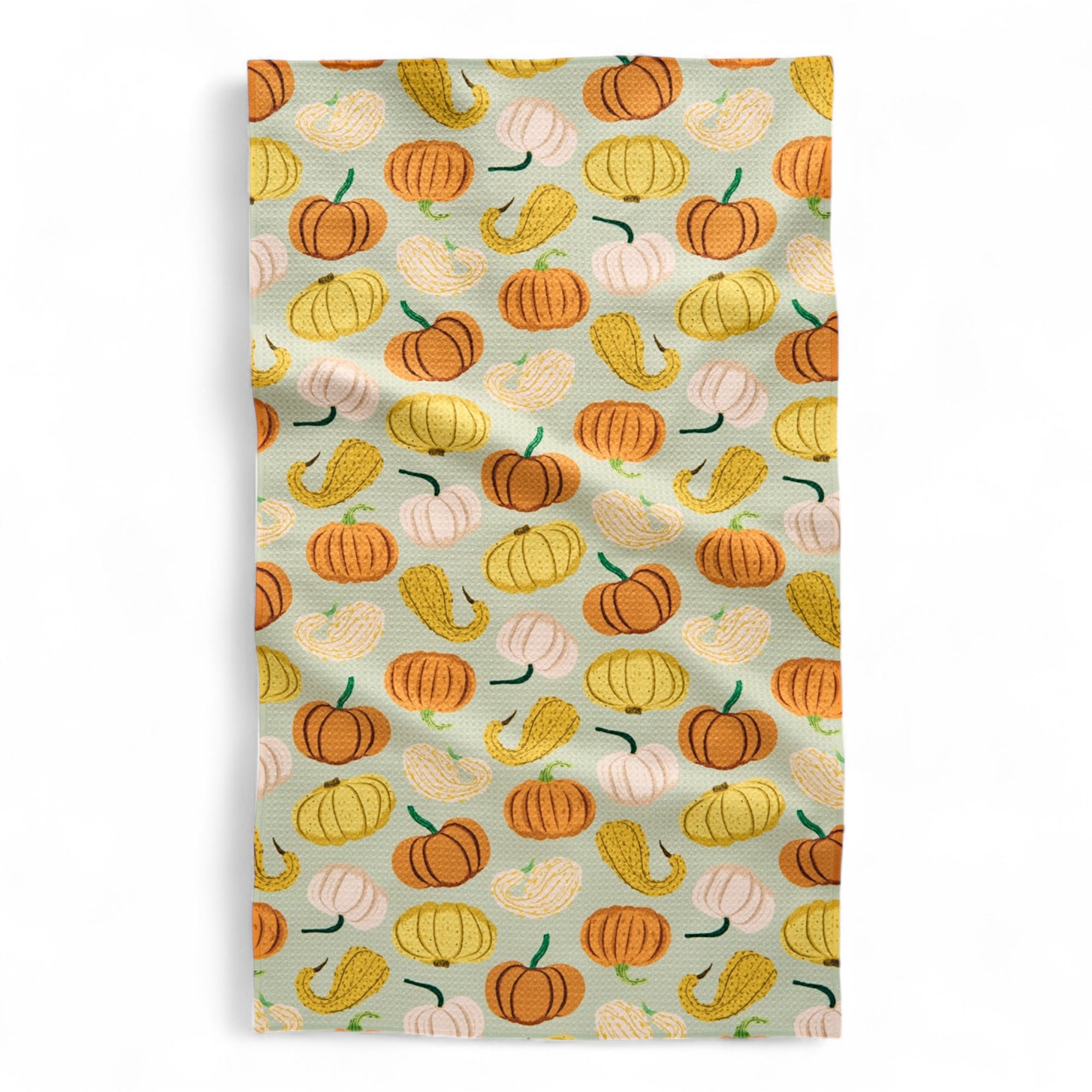 Pumpkins & Gourds Geometry Tea Towel