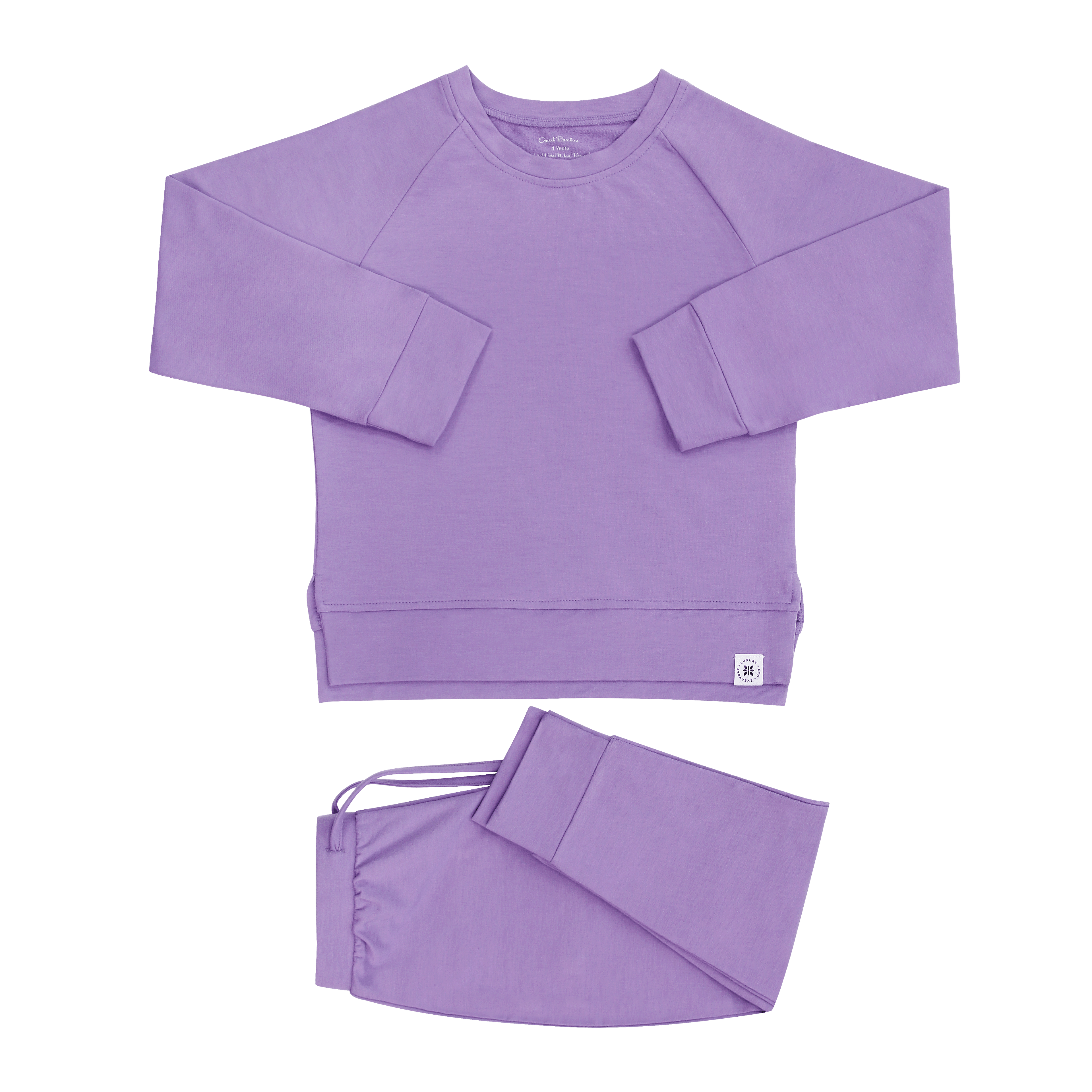 Purple Lily Crew Neck Jogger Set