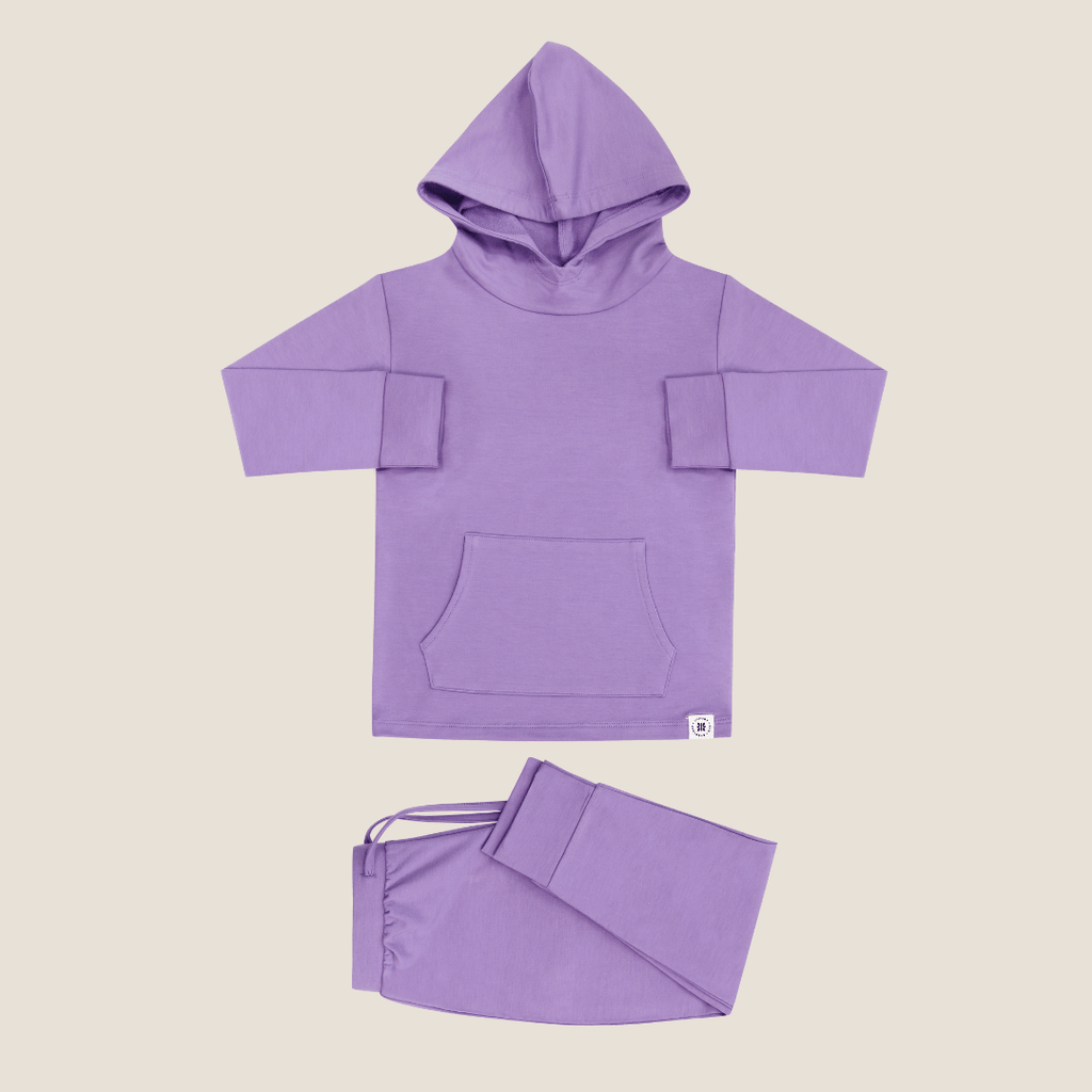 Purple Lily Hooded Jogger Set