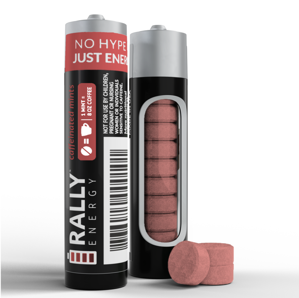 Rally Caffeinated Mints- Cinnamon / Peppermint - 1 Mint = 1 Cup of Coffee