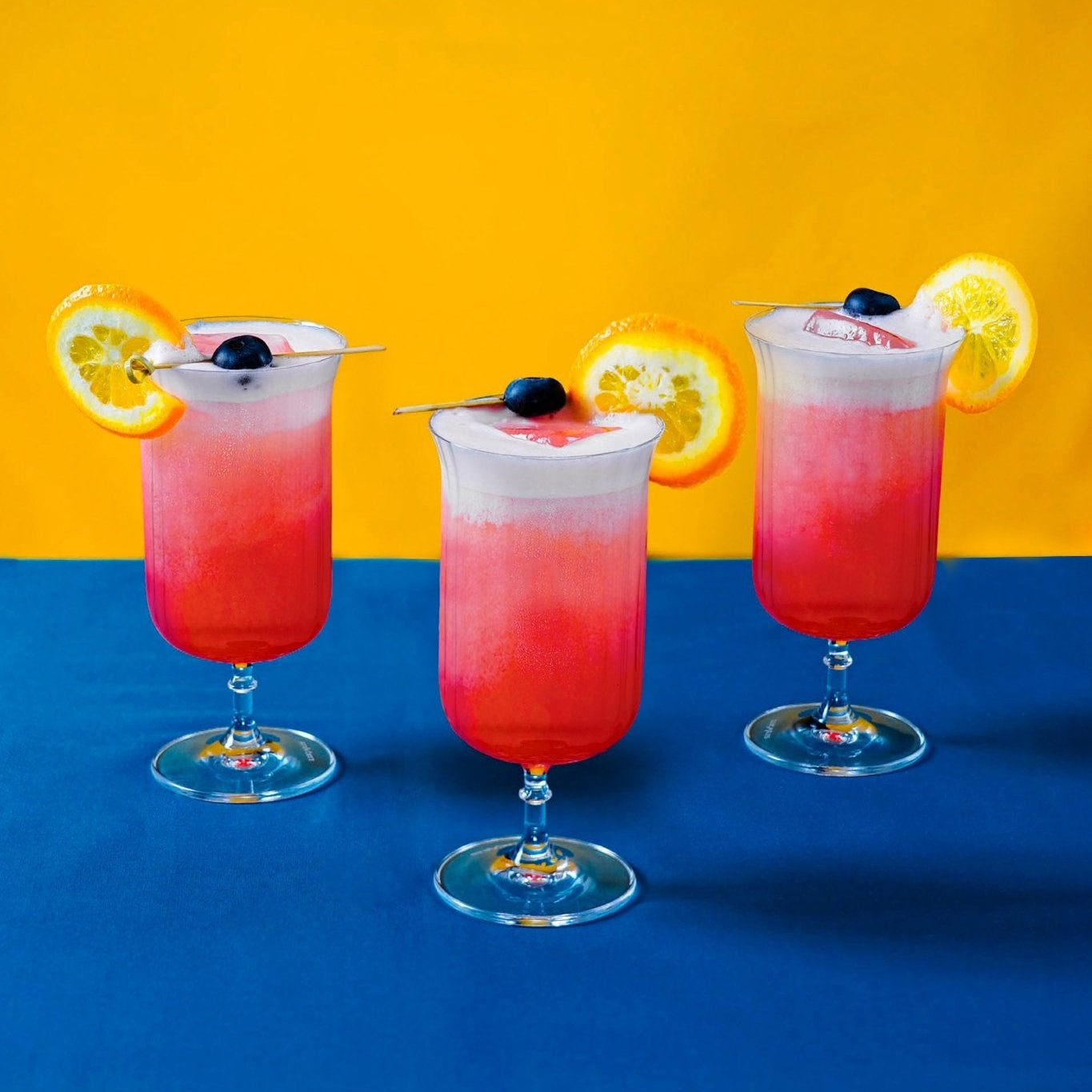 Rims Orient-Coupe Gin Sour/Long Island Ribbed Cocktail Glasses - (Deco)(11.5oz / 340mL)