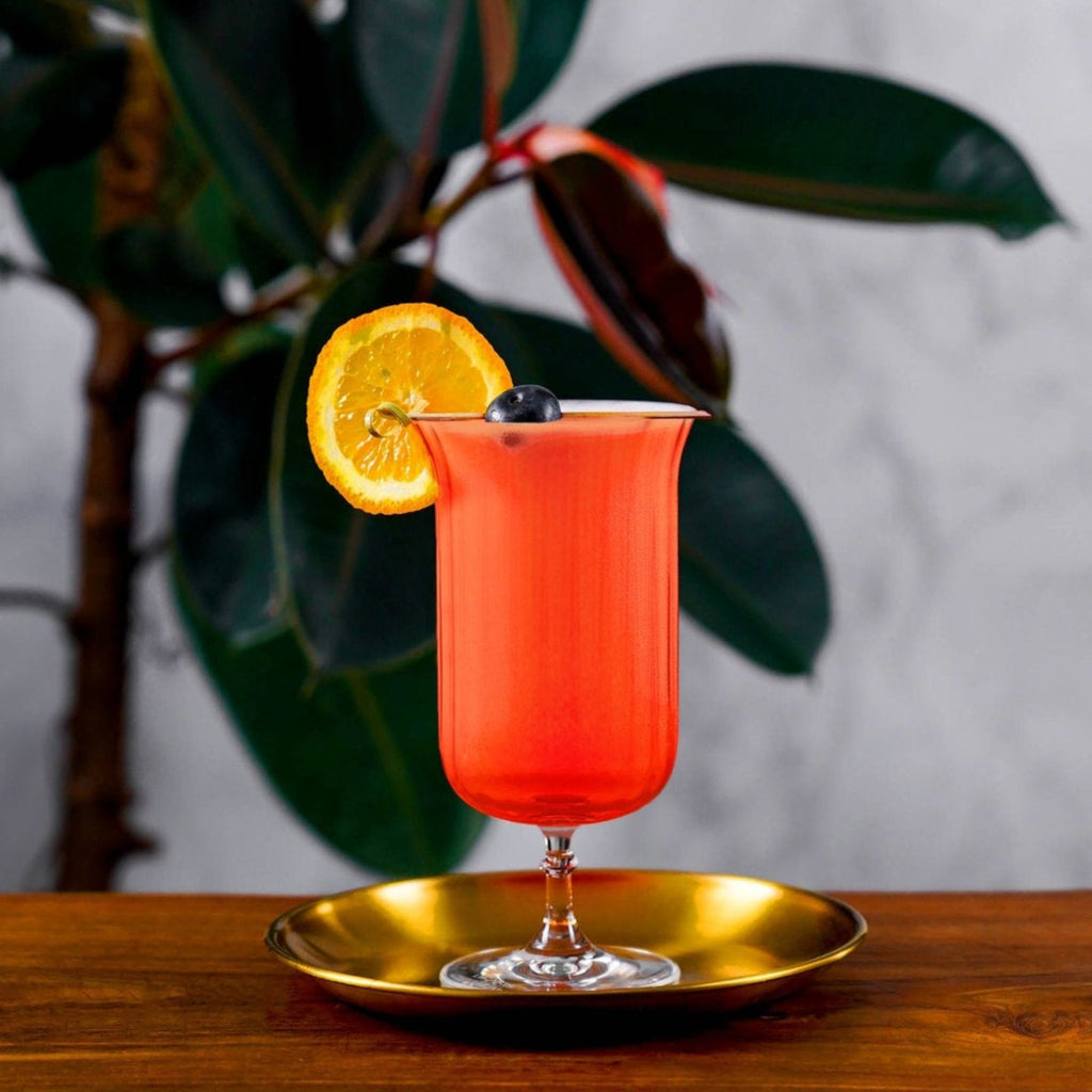 Rims Orient-Coupe Gin Sour/Long Island Ribbed Cocktail Glasses - (Deco)(11.5oz / 340mL)