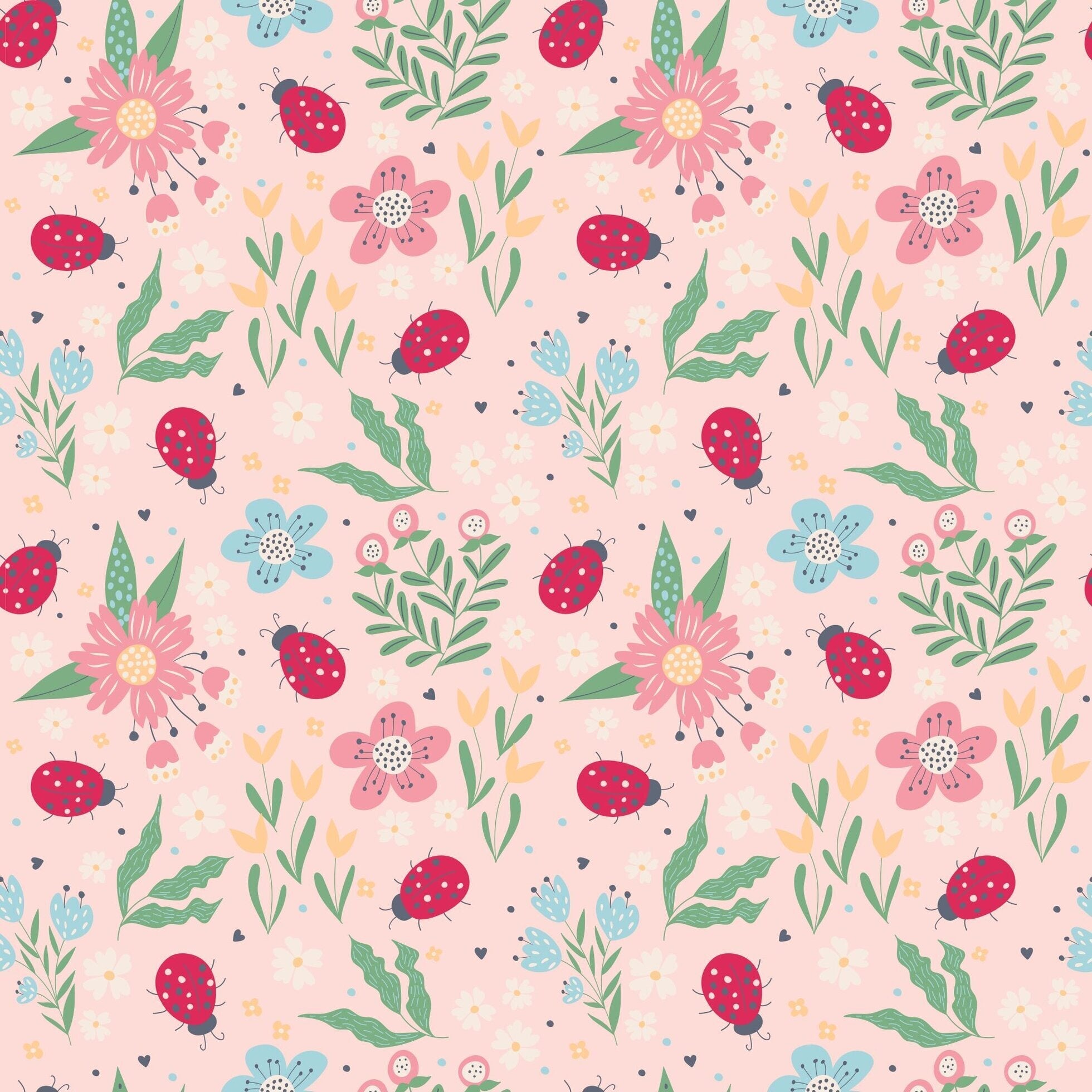 Ladybug Flower Garden Ruffle Romper