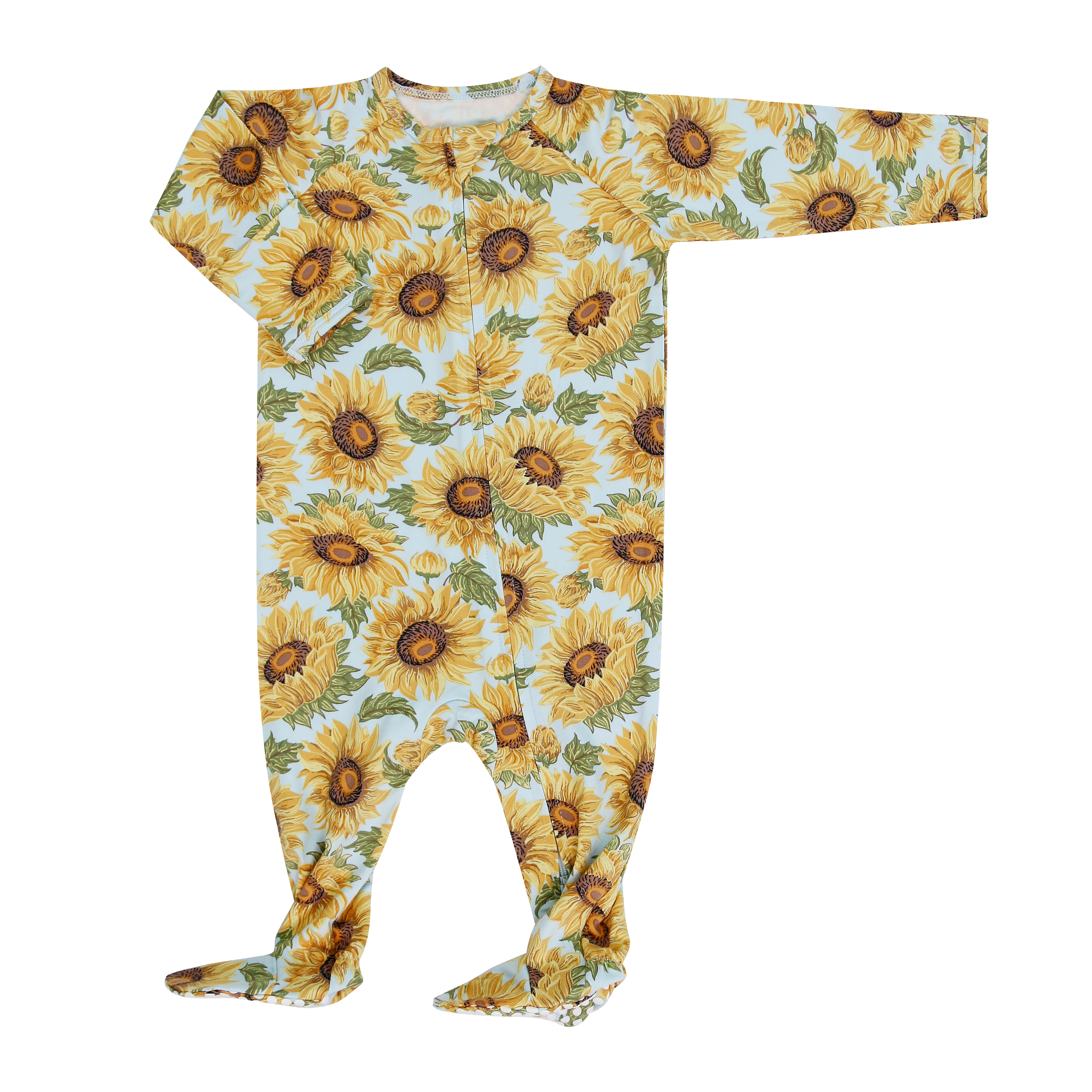 Sammy's Sunflower Zipper Footie