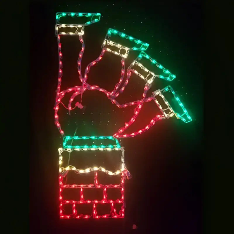 Santa Kicking Feet in Chimney