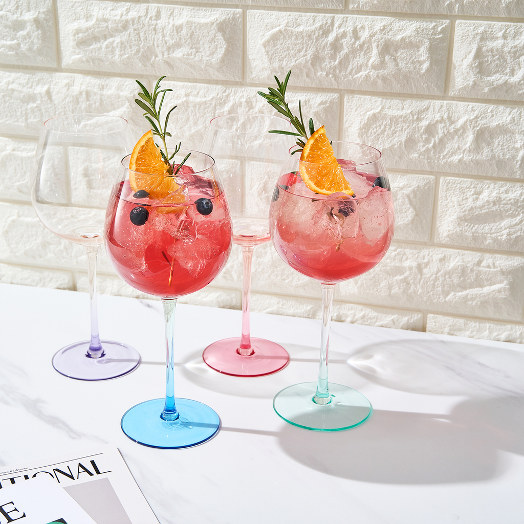 Alba Balloon Stemmed Wine Glassware, Set of 4