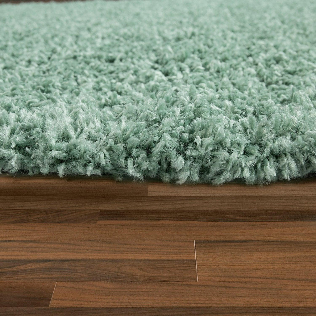 Simple High-Pile Rug Mint-Green Living Room Robust
