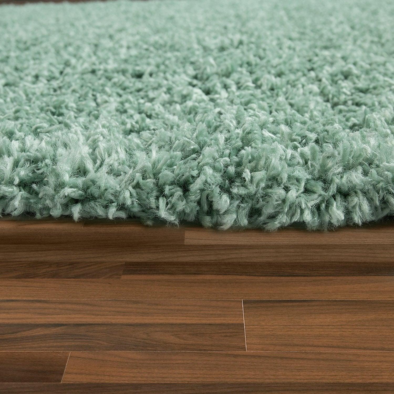 Simple High-Pile Rug Mint-Green Living Room Robust