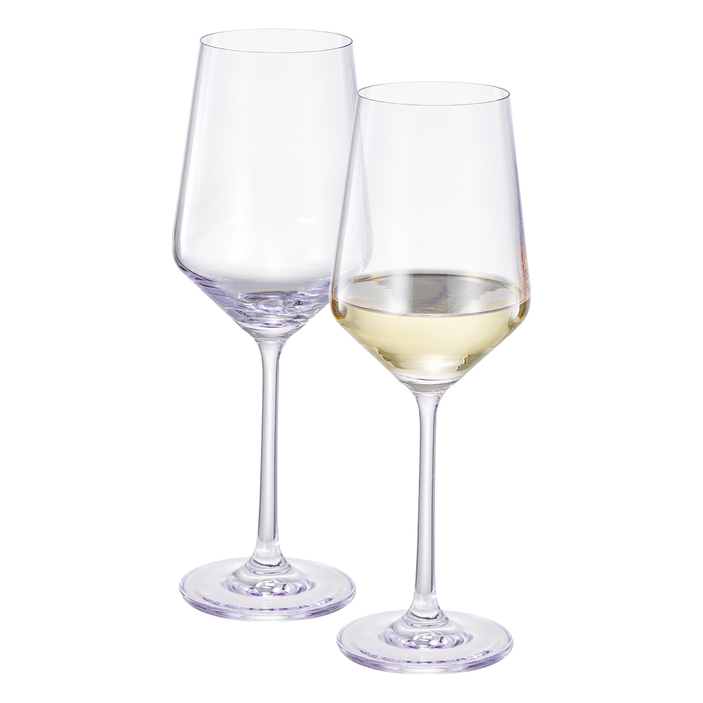 Monet Stemmed Wine Glassware, Purple, Set of 2