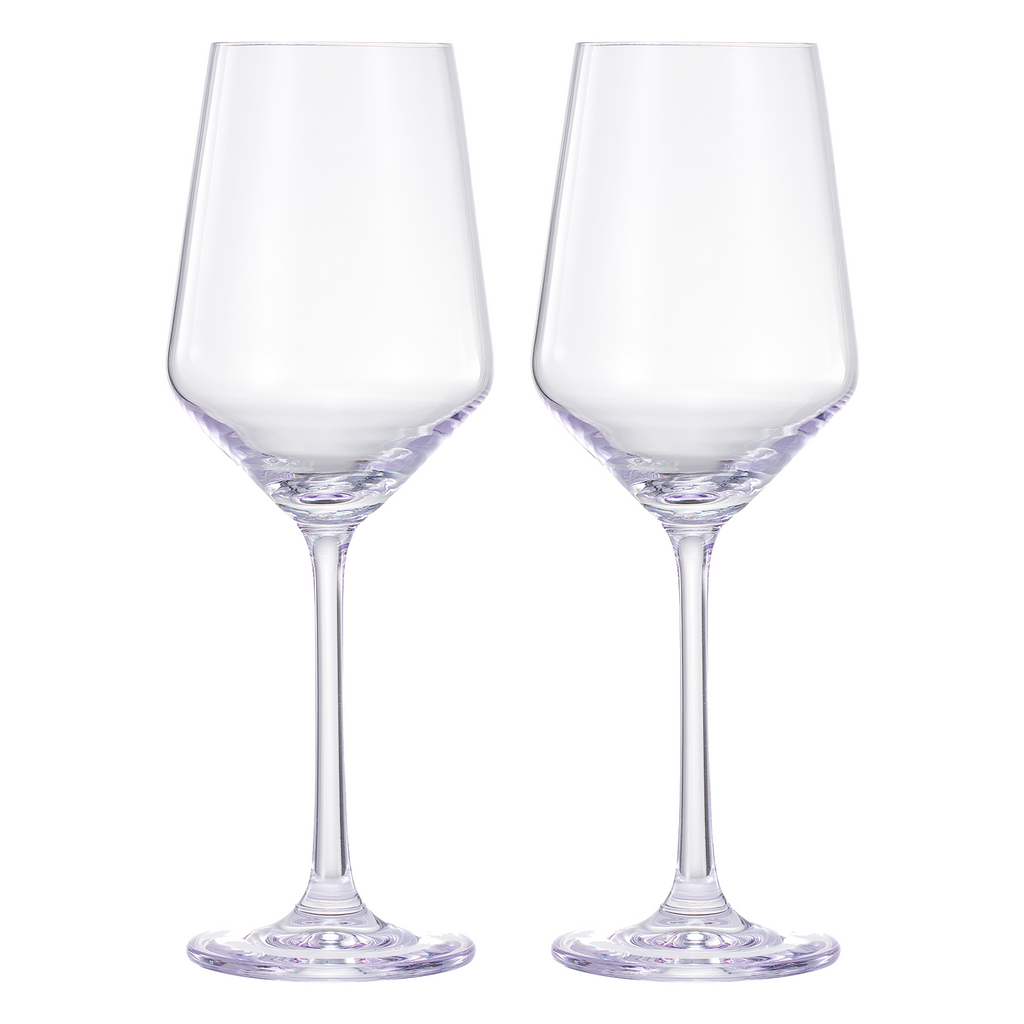 Monet Stemmed Wine Glassware, Purple, Set of 2