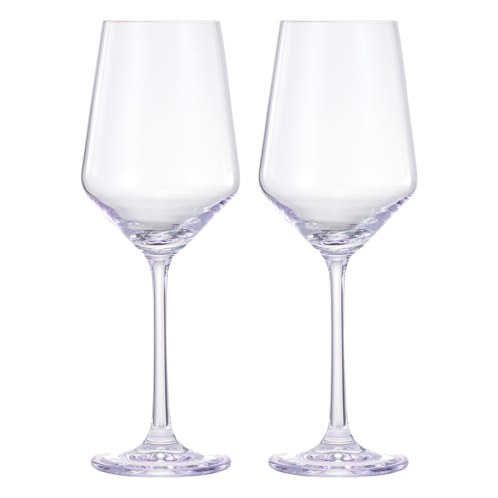 Monet Stemmed Wine Glassware, Purple, Set of 2