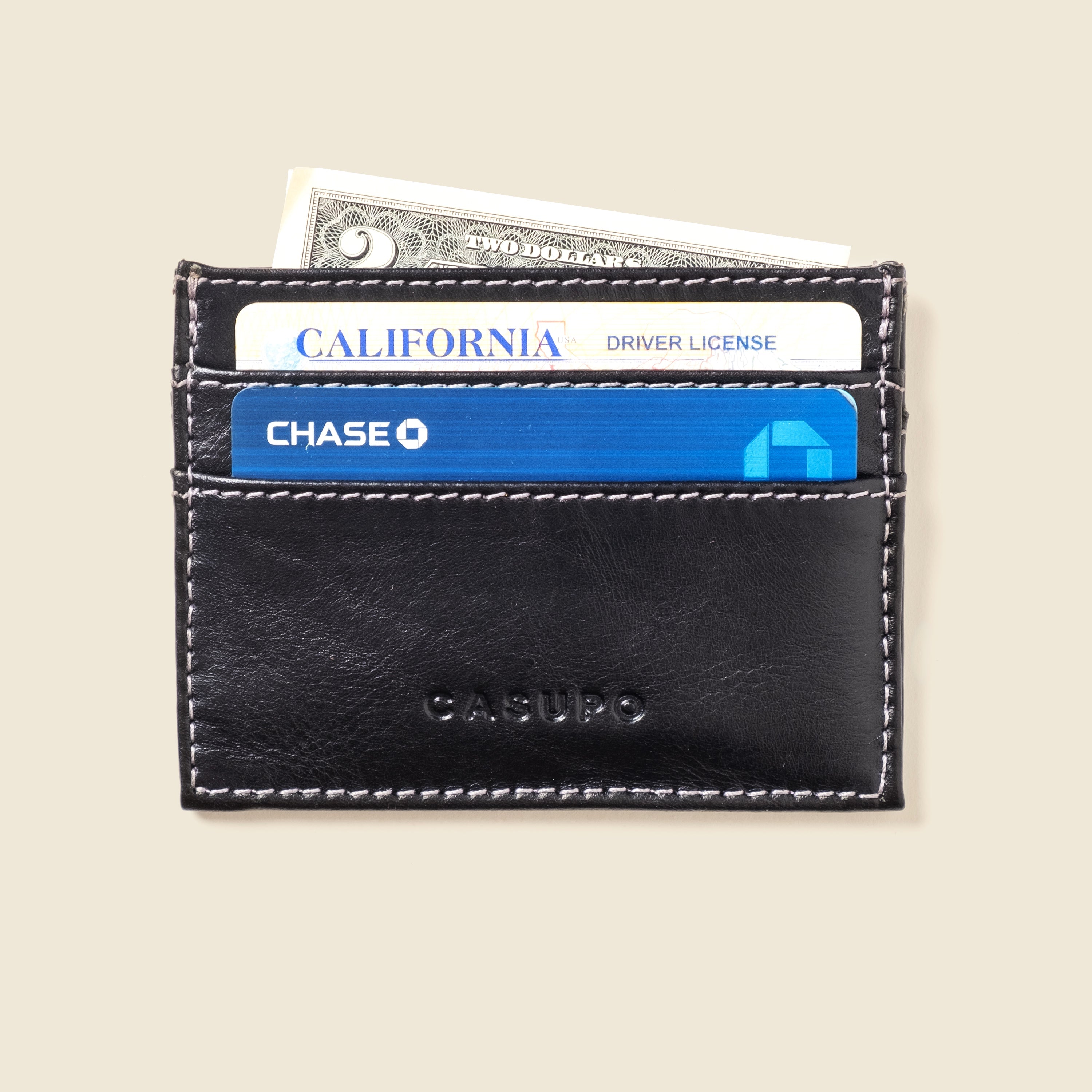 Slim Card Holder Wallet - Black