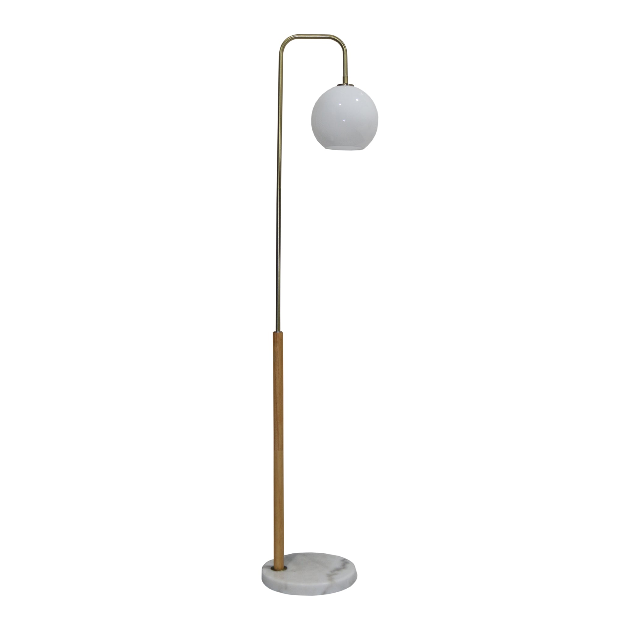 Solaris White Lampshade Floor Lamp – Luxury Lighting – Curated by SHOP