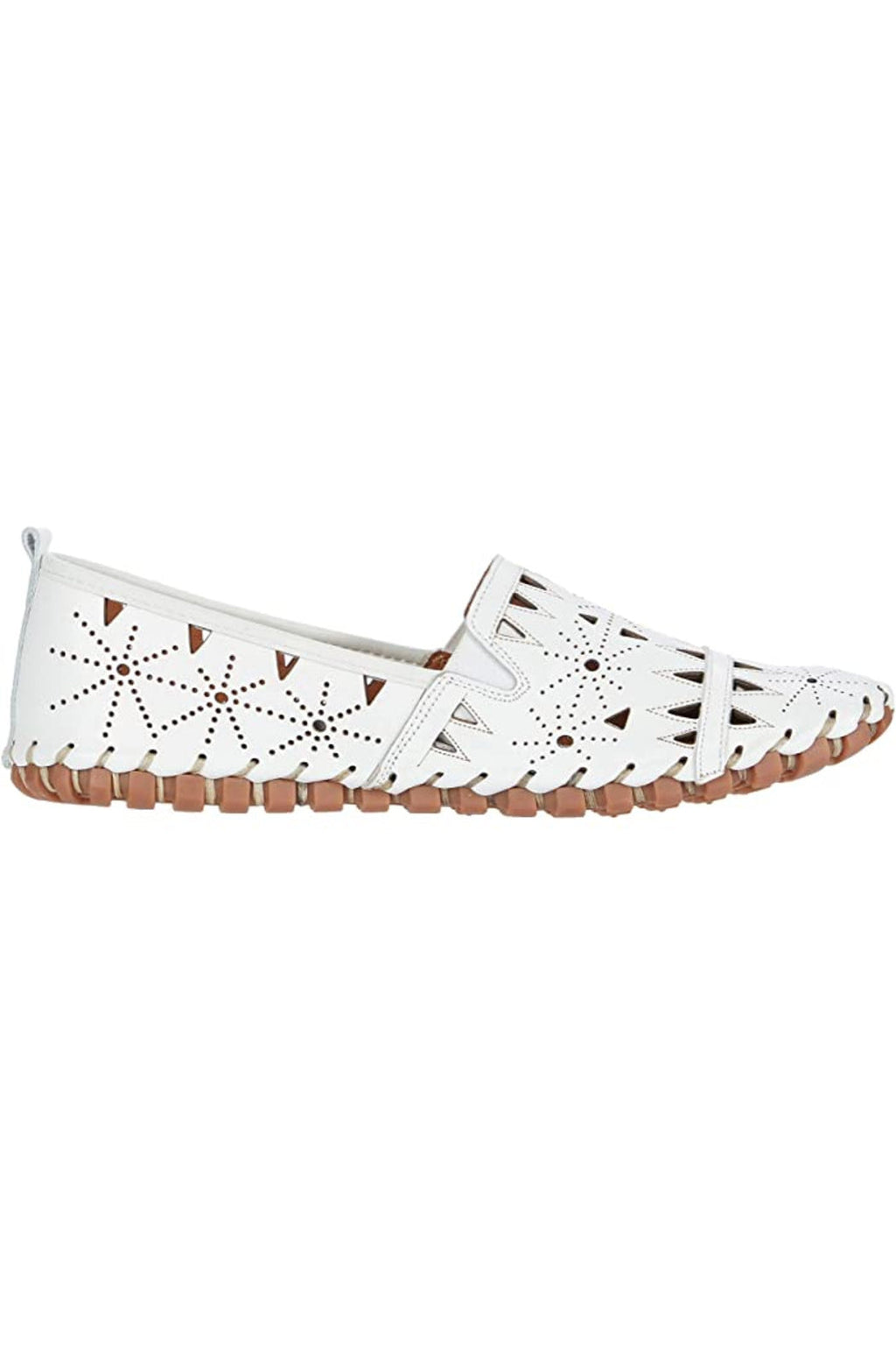 Spring Step Leather Perforated Slip-On Shoes- Fusaro