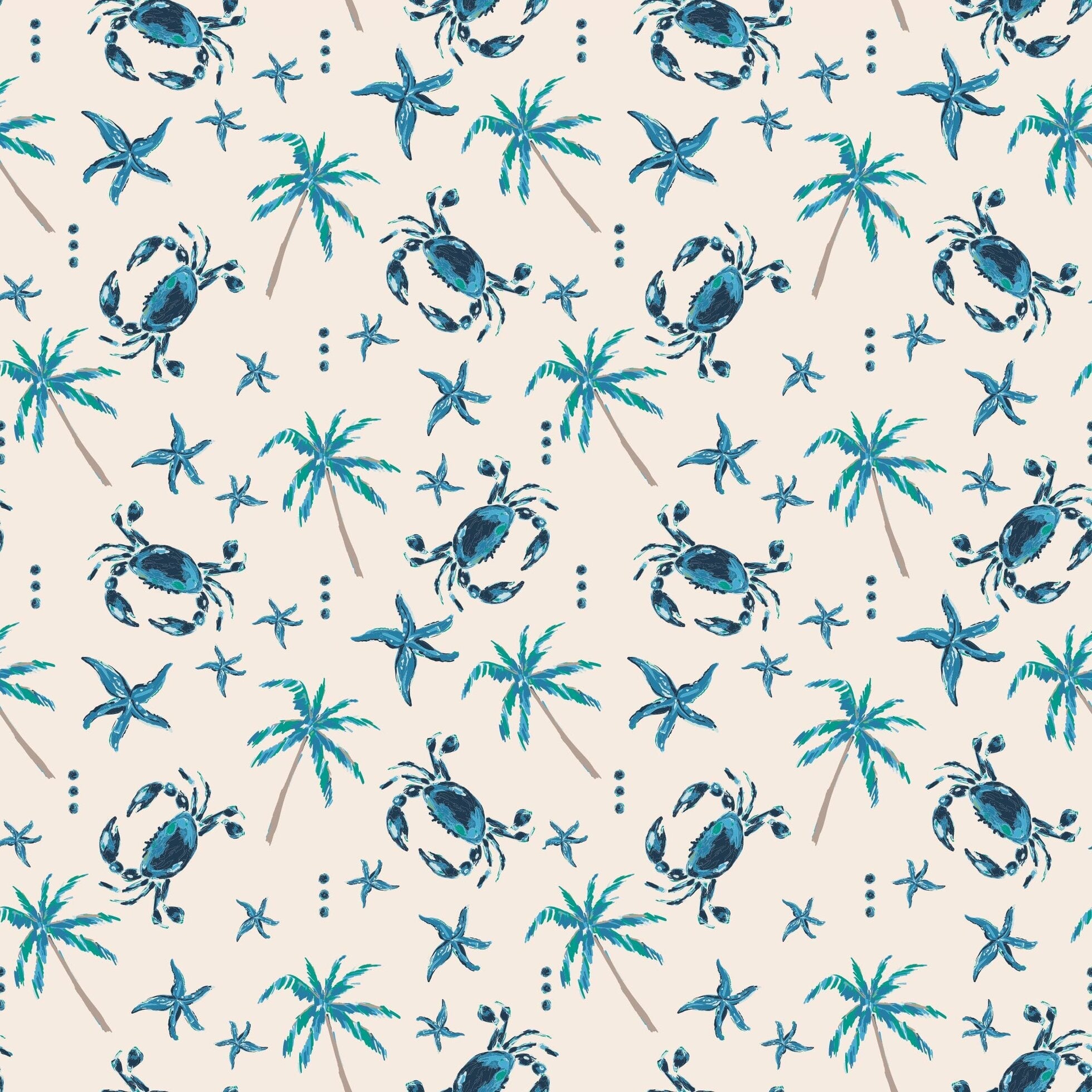 Blue Crabs Summer Pajama Set