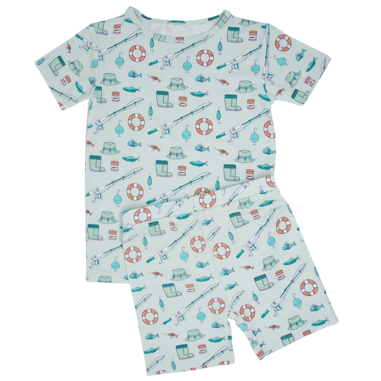 Fishing Poles Summer Pajama Set