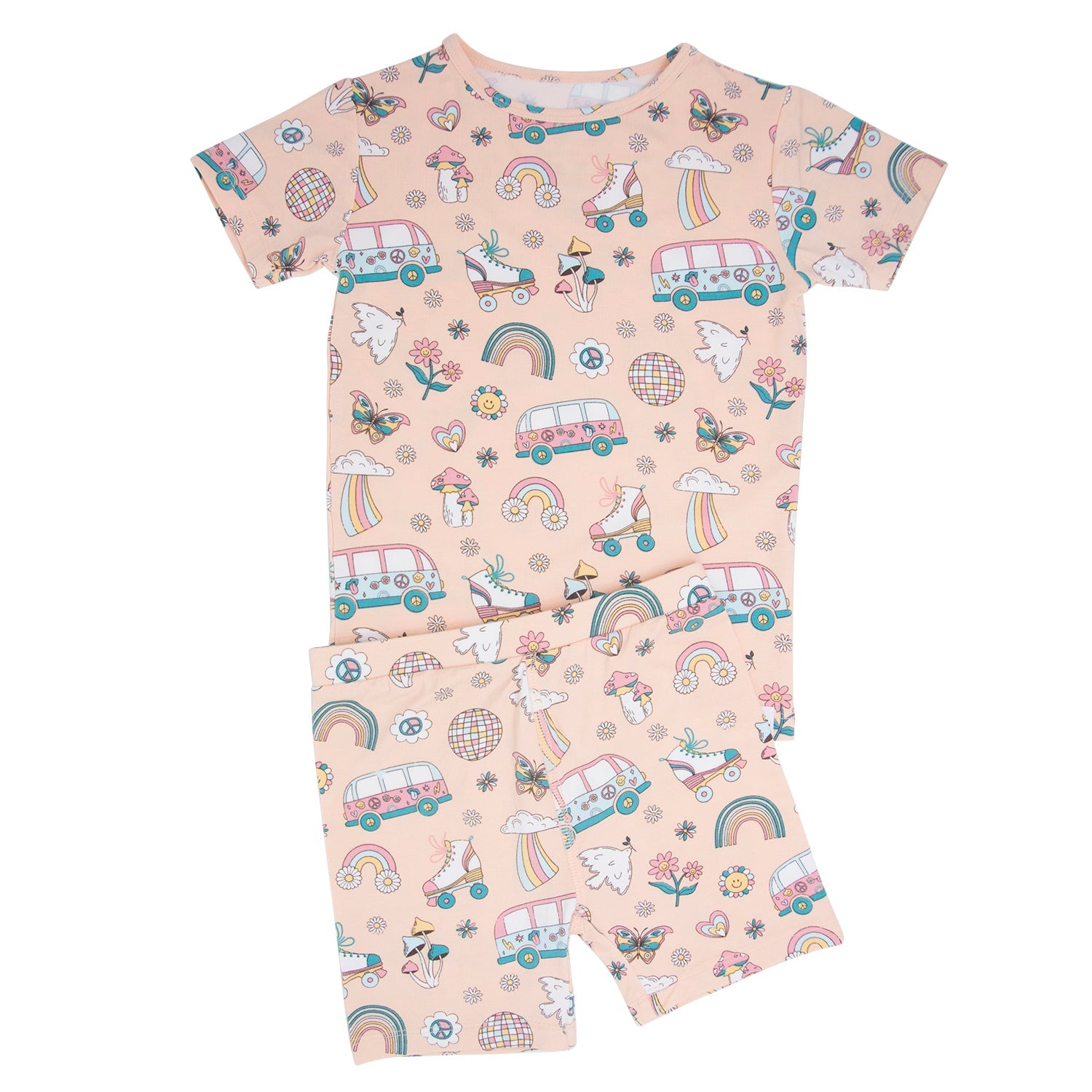 Retro Roller Skates Summer Pajama Set